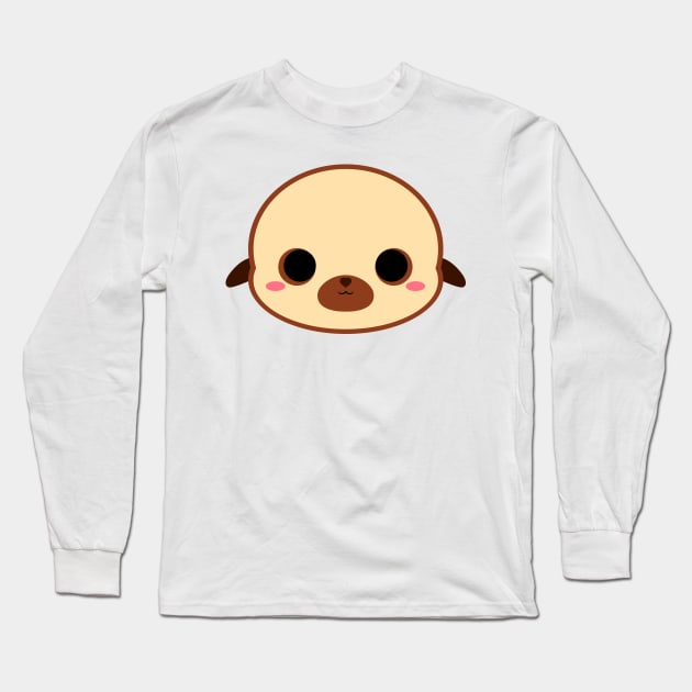 Cute Albino Fur Seal Long Sleeve T-Shirt by alien3287